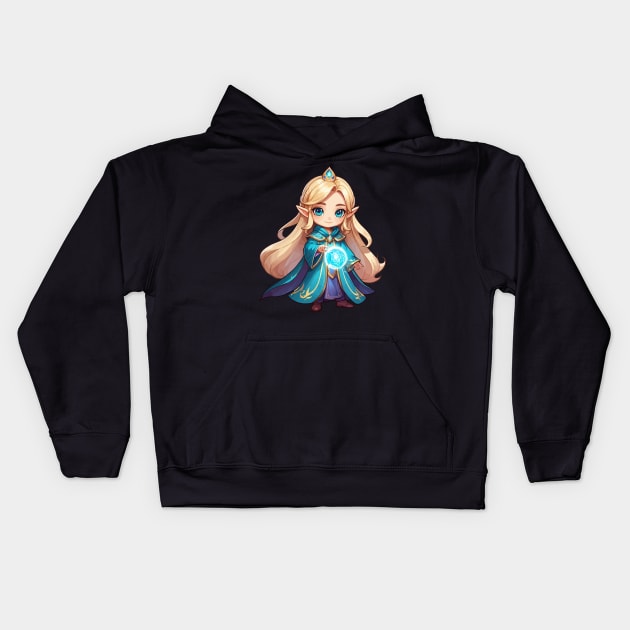 Mage Fantasy Illustration Kids Hoodie by FluffigerSchuh